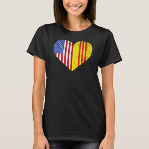 T-shirt Drapeau vietnamien américain Usa Drapeau sud-vietn