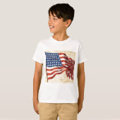 T-shirt Drapeau vintage (Devant entier)