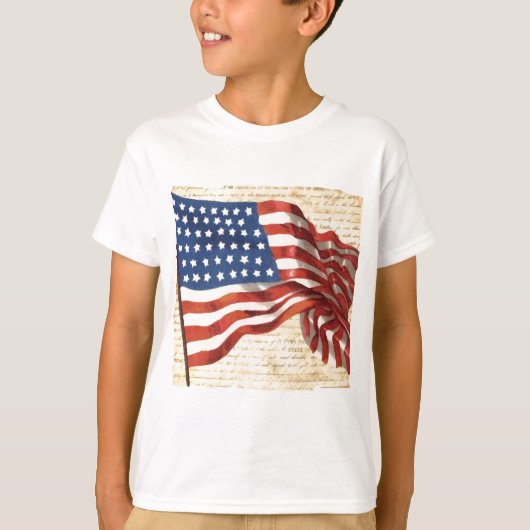 T-shirt Drapeau vintage (Devant)