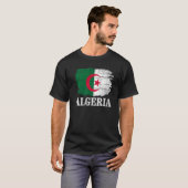 T-shirt Drapeau vintage Algérien (Devant entier)