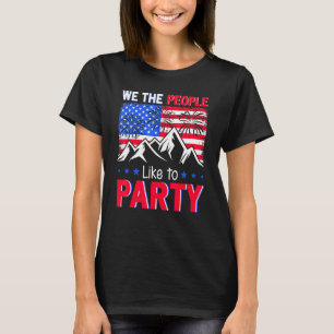 T-shirt Drapeau vintage Américain 4 Juillet - We The Peopl