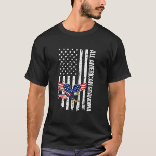 T-shirt Drapeau vintage américain Aigle Tous Grand-mère am