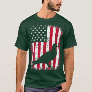 T-shirt Drapeau Vintage américain Amoureux des animaux 4 j