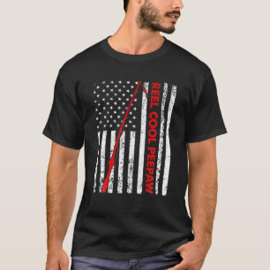 T-shirt Drapeau Vintage Américain Cool Peepaw Père