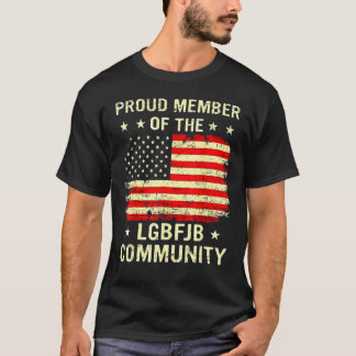 T-shirt Drapeau vintage Américain Fier Membre Du Lgbfjb C