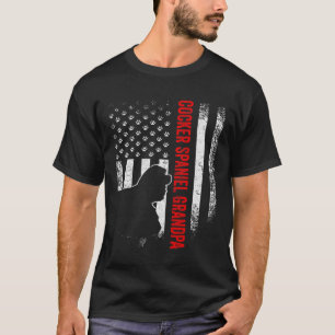 T-shirt Drapeau vintage américain Fière Cocker Espagnol Ch