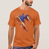 Drapeau vintage Américain Grunge Pêche à la mouche