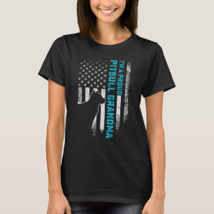 T-shirt Drapeau vintage américain Je suis une fière grand-
