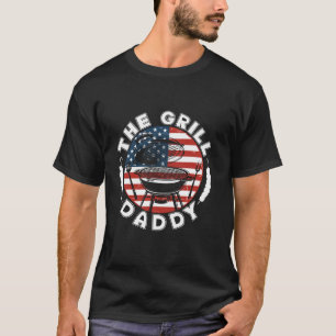 T-shirt Drapeau vintage Américain Le costume de papa grill