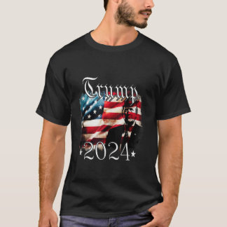 T-shirt Drapeau vintage américain patriotique Juillet 4 Ju