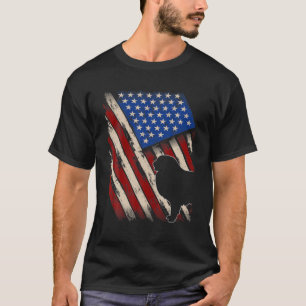 T-shirt Drapeau vintage américain Retro Great Pyrenees Chi