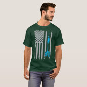 T-shirt Drapeau vintage American Drapeau Graphic Tee (Devant entier)