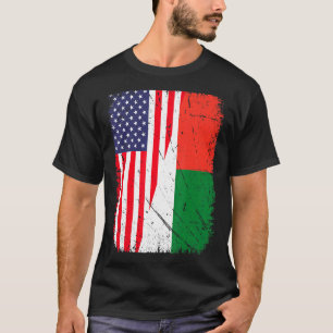 T-shirt Drapeau vintage Amérique Madagascar Famille Patrio