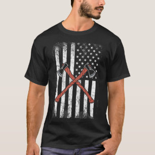 T-shirt Drapeau vintage Ax Jetant Distressed American