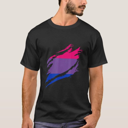 T-shirt Drapeau Vintage BIsexuel Bi Pride Bisexualit (Devant)