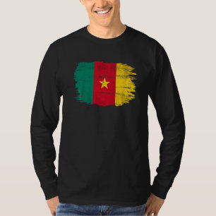 T-shirt Drapeau Vintage Cameroun Pour Camerounais