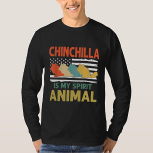 T-shirt Drapeau vintage Chinchilla Animaux
