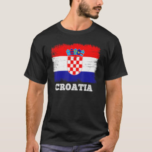 T-shirt Drapeau vintage Croatie Pays Drapeau rétro Croate