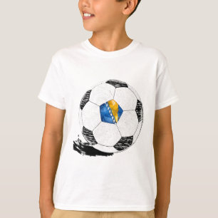T-shirt Drapeau vintage de Bosnie Football Fierté bosnienn
