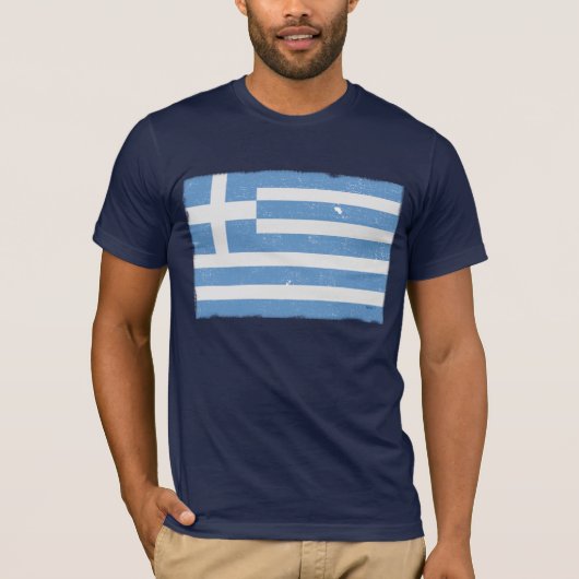 T-shirt Drapeau vintage de la Grèce (Devant)