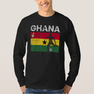 T-shirt Drapeau vintage Du Ghana Pour Un Joueur De Footbal
