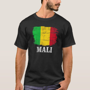 T-shirt Drapeau vintage du Mali pour Malien