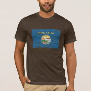 T-shirt Drapeau vintage du MONTANA