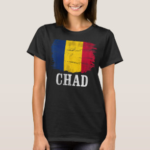 T-shirt Drapeau vintage du Tchad pour le Tchad