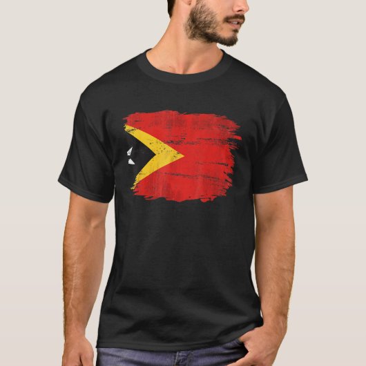 T-shirt Drapeau vintage du Timor-Leste (Devant)