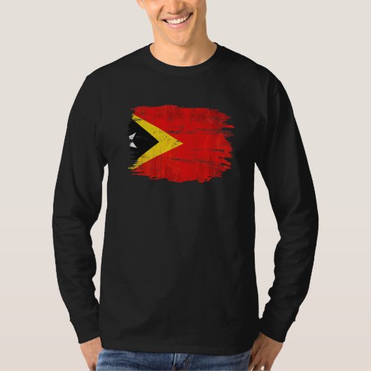 T-shirt Drapeau vintage du Timor-Leste (Devant)