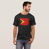 T-shirt Drapeau vintage du Timor-Leste (Devant entier)