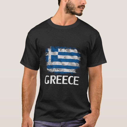 T-shirt Drapeau vintage Grèce pour cadeau Grèce (Devant)