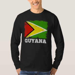 T-shirt Drapeau vintage Guyana Pays Drapeau rétro Guyane