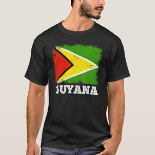 T-shirt Drapeau vintage Guyana Pays Drapeau rétro Guyane
