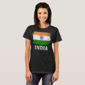 T-shirt Drapeau vintage indien (Devant entier)