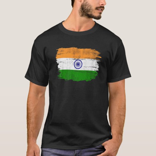 T-shirt Drapeau vintage indien (Devant)