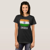 T-shirt Drapeau vintage indien (Devant entier)