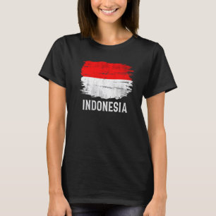T-shirt Drapeau vintage Indonésie pour l'Indonésie