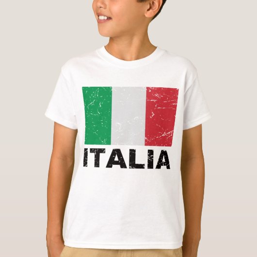 T-shirt Drapeau Vintage Italie (Devant)