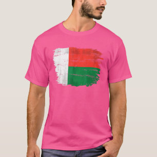 T-shirt Drapeau vintage Madagascar pour Malgache