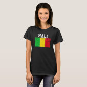 T-shirt Drapeau Vintage Mali Racines Maliennes (Devant entier)