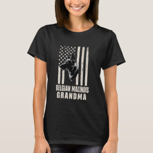 T-shirt Drapeau vintage Malinois Chien Grandma American