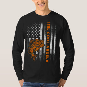T-shirt Drapeau Vintage Mens Cool Américain Reel Abuela Fa