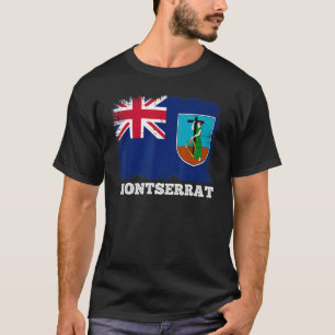 T-shirt Drapeau vintage Montserrat Drapeau rétro Montserra