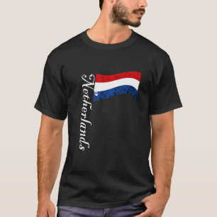 T-shirt Drapeau Vintage néerlandais Hollande Pays-Bas D
