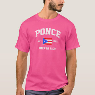 T-shirt Drapeau Vintage Ponce Porto Rico Boricua St Athlèt