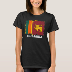 T-shirt Drapeau vintage Sri Lanka Drapeau rétro Sri Lankai