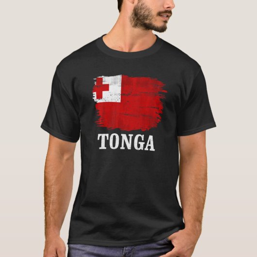 T-shirt Drapeau vintage Tonga Pour Tongan (Devant)
