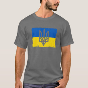 T-shirt Drapeau vintage Ukraine Tryzub Trident