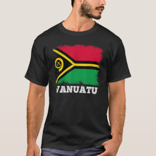 T-shirt Drapeau vintage Vanuatu Pays Drapeau rétro Vanuatu